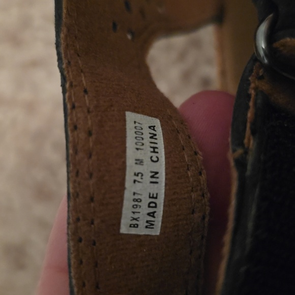 Rockport Womens Black Wedge Peep Toe Wedges EUC Size 7.5 (Bin 1) - Picture 9 of 10